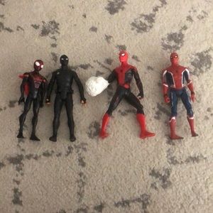 Set of four Spider-Man figures